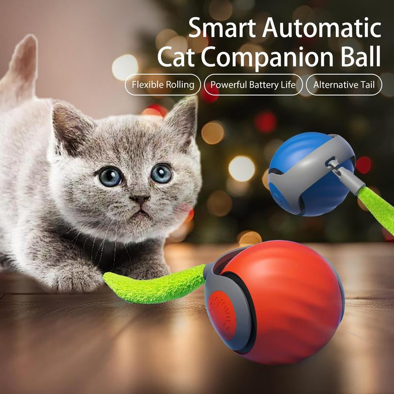 Exciting Electric Rolling Toy Ball for Pets - Rechargeable Interactive Fun for Cats and Dogs, Perfect New Year Gift!