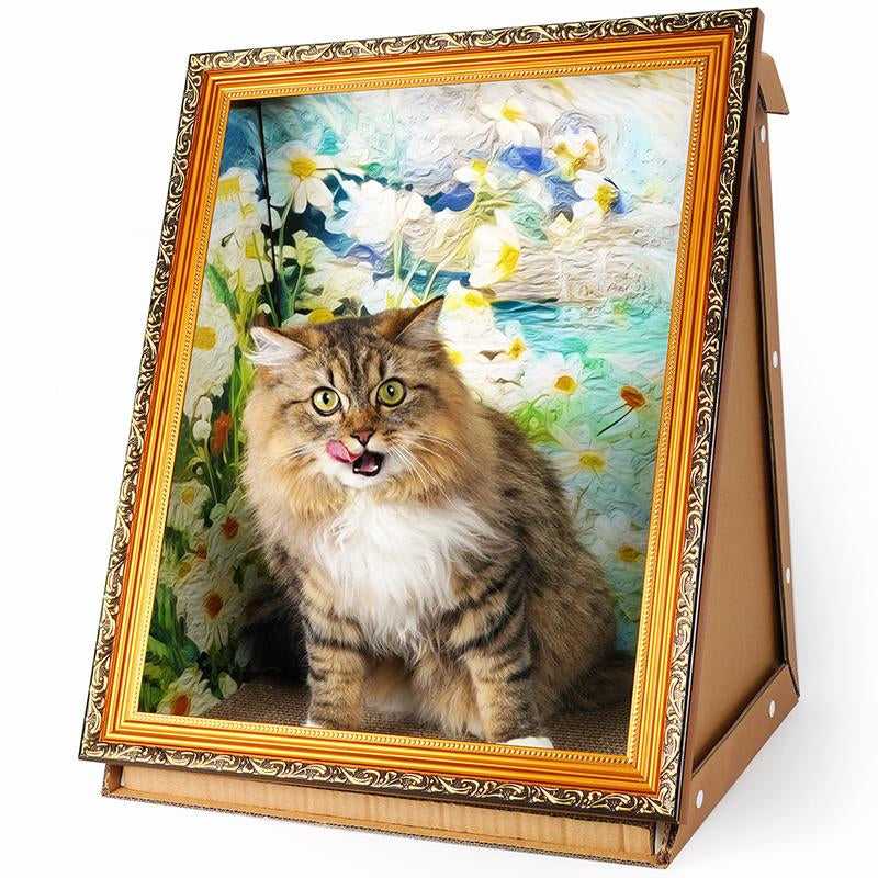 Elevate Your Cat's Comfort with Our 3D Art-Inspired Scratching Board & Nest – A Stylish Retreat for Your Feline Friend!