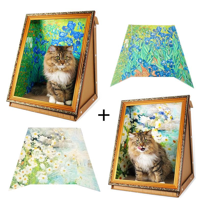 Elevate Your Cat's Comfort with Our 3D Art-Inspired Scratching Board & Nest – A Stylish Retreat for Your Feline Friend!