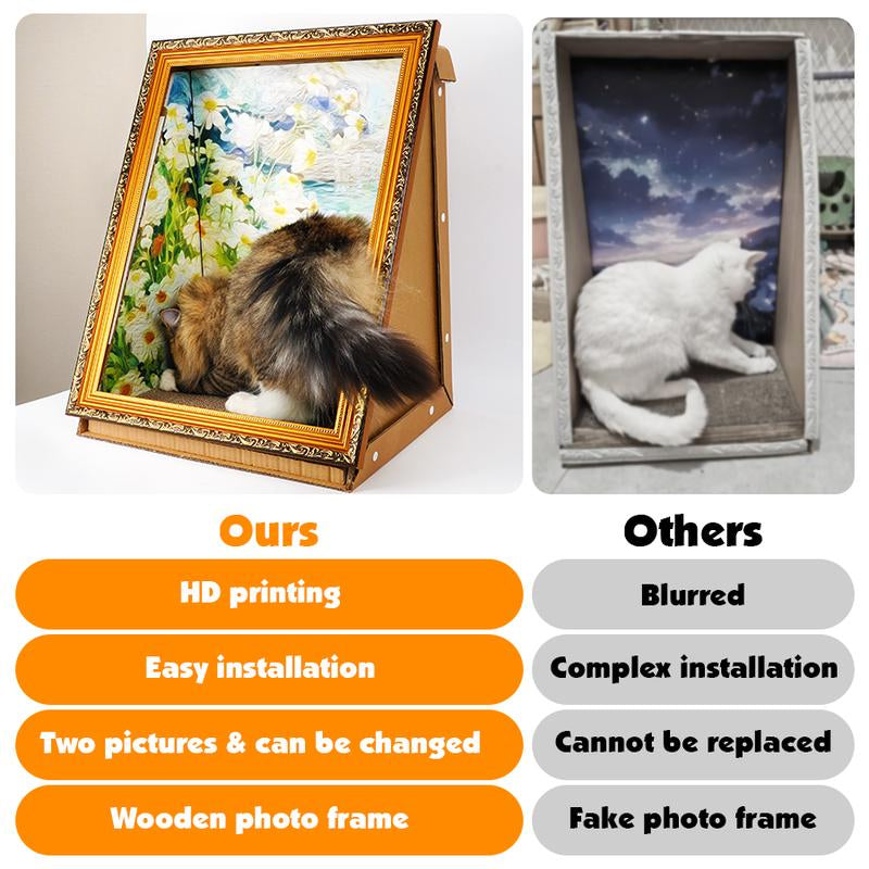 Elevate Your Cat's Comfort with Our 3D Art-Inspired Scratching Board & Nest – A Stylish Retreat for Your Feline Friend!